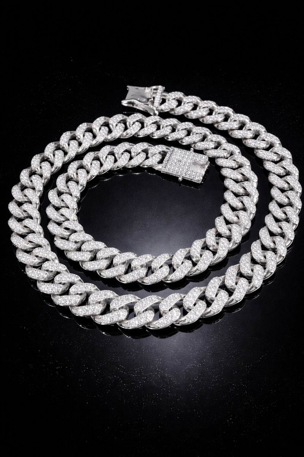 Iced Silver Neck Chain