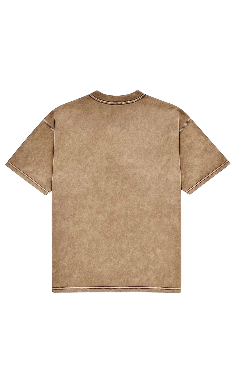 FADED FOUNDATION TEE -BROWN
