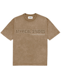 FADED FOUNDATION TEE -BROWN