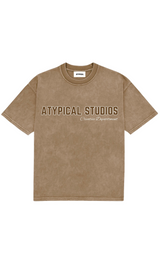 FADED FOUNDATION TEE -BROWN