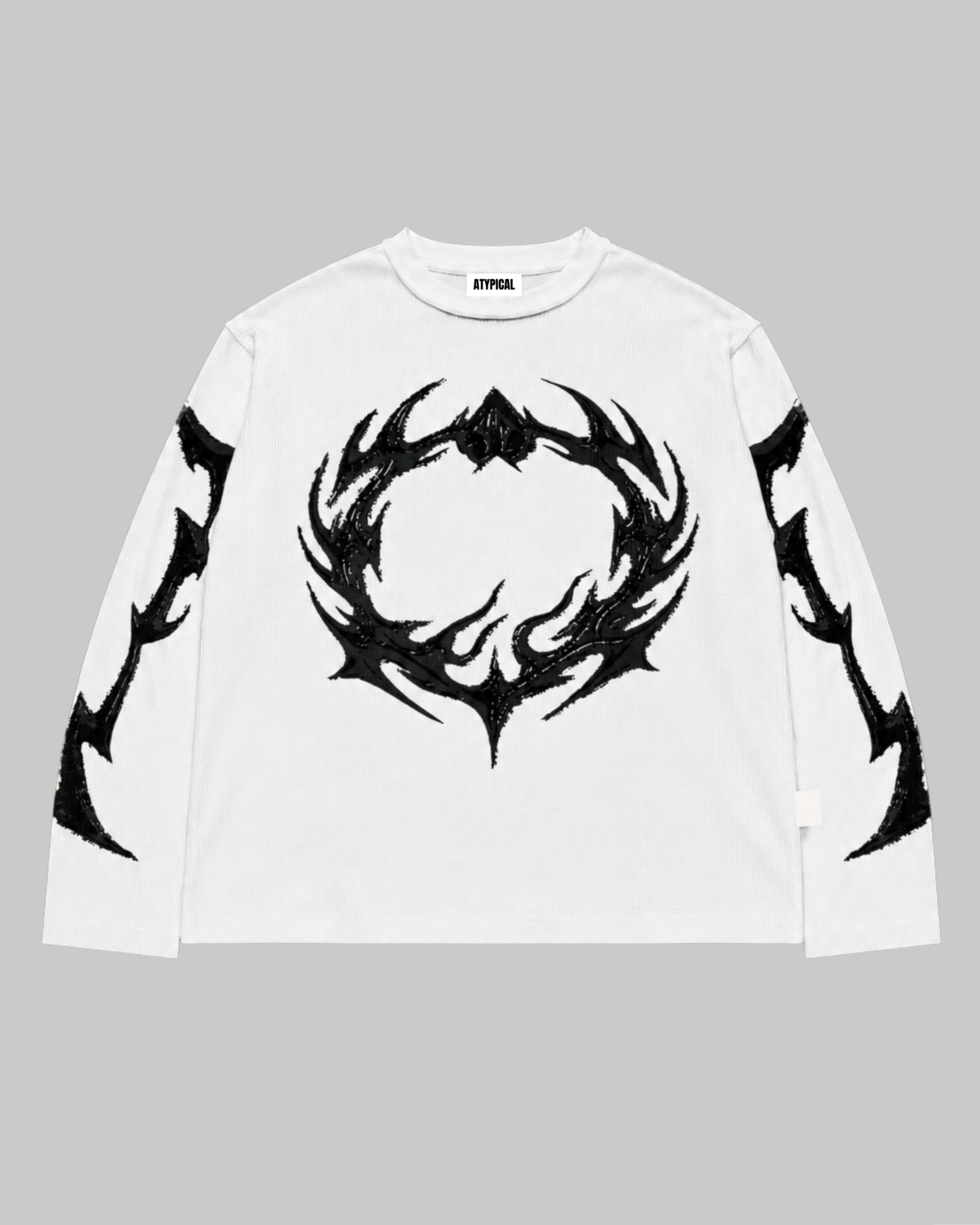 Flame Knit White Waffle