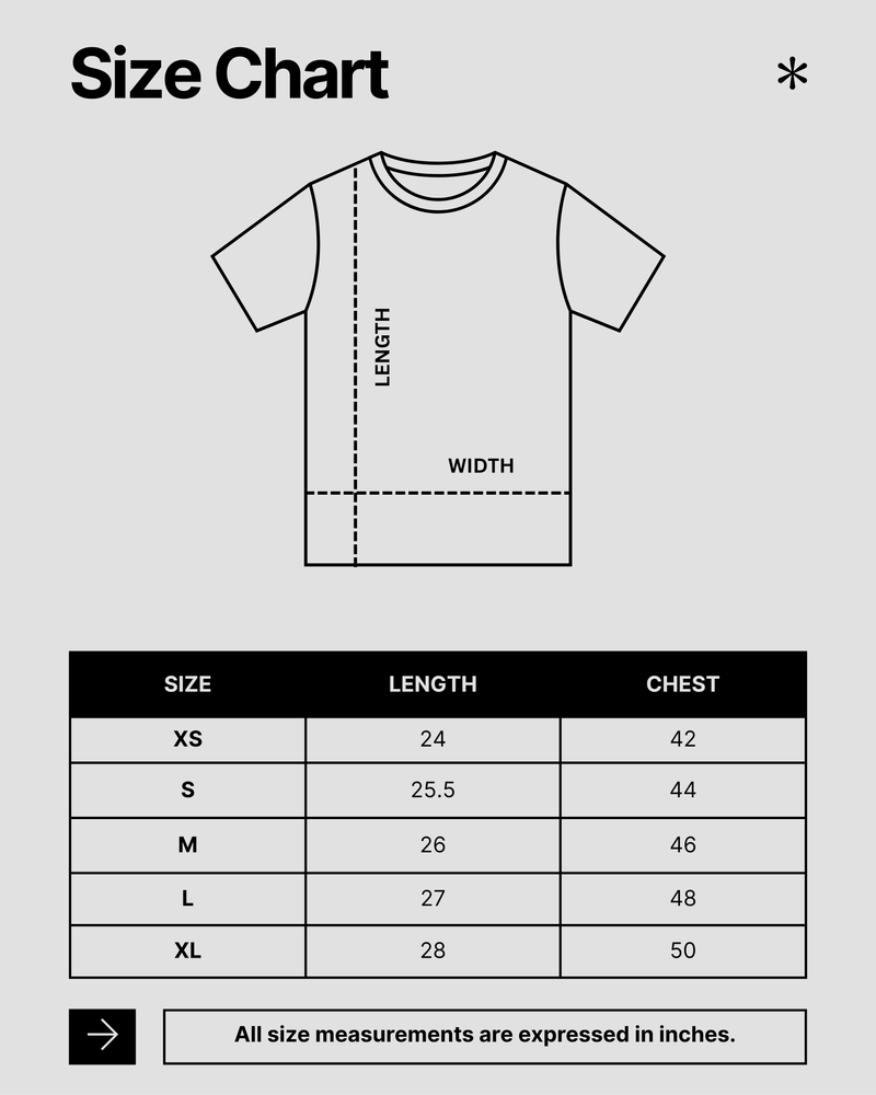 End Days size chart