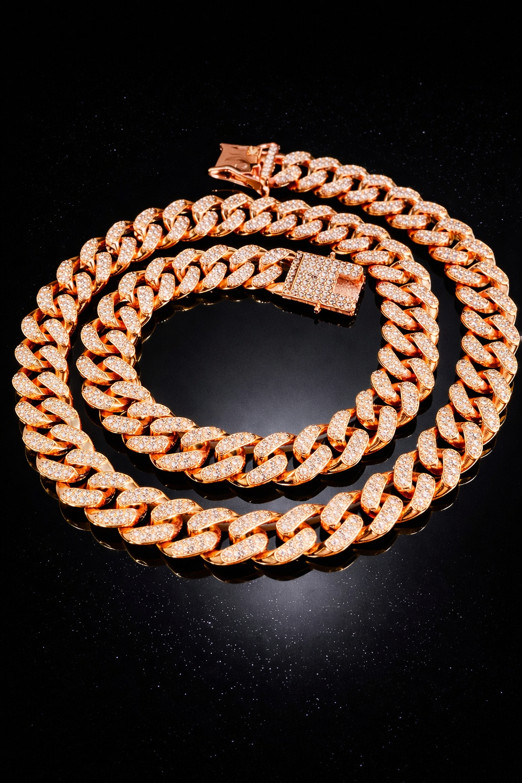 Iced Rose Gold Neck Chain