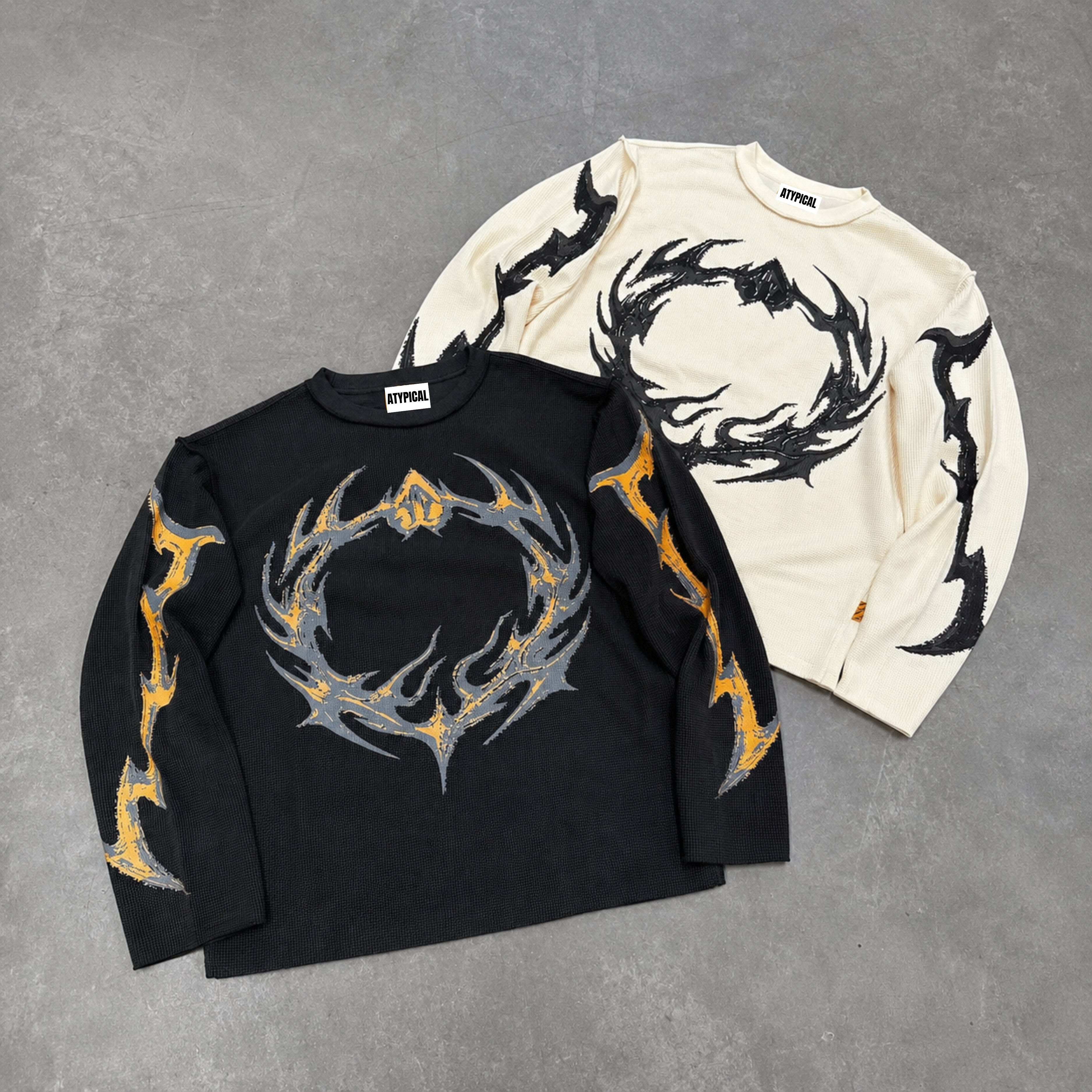 Flame Knit Waffle Black