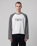 Raglan Waffle Sleeves Grey