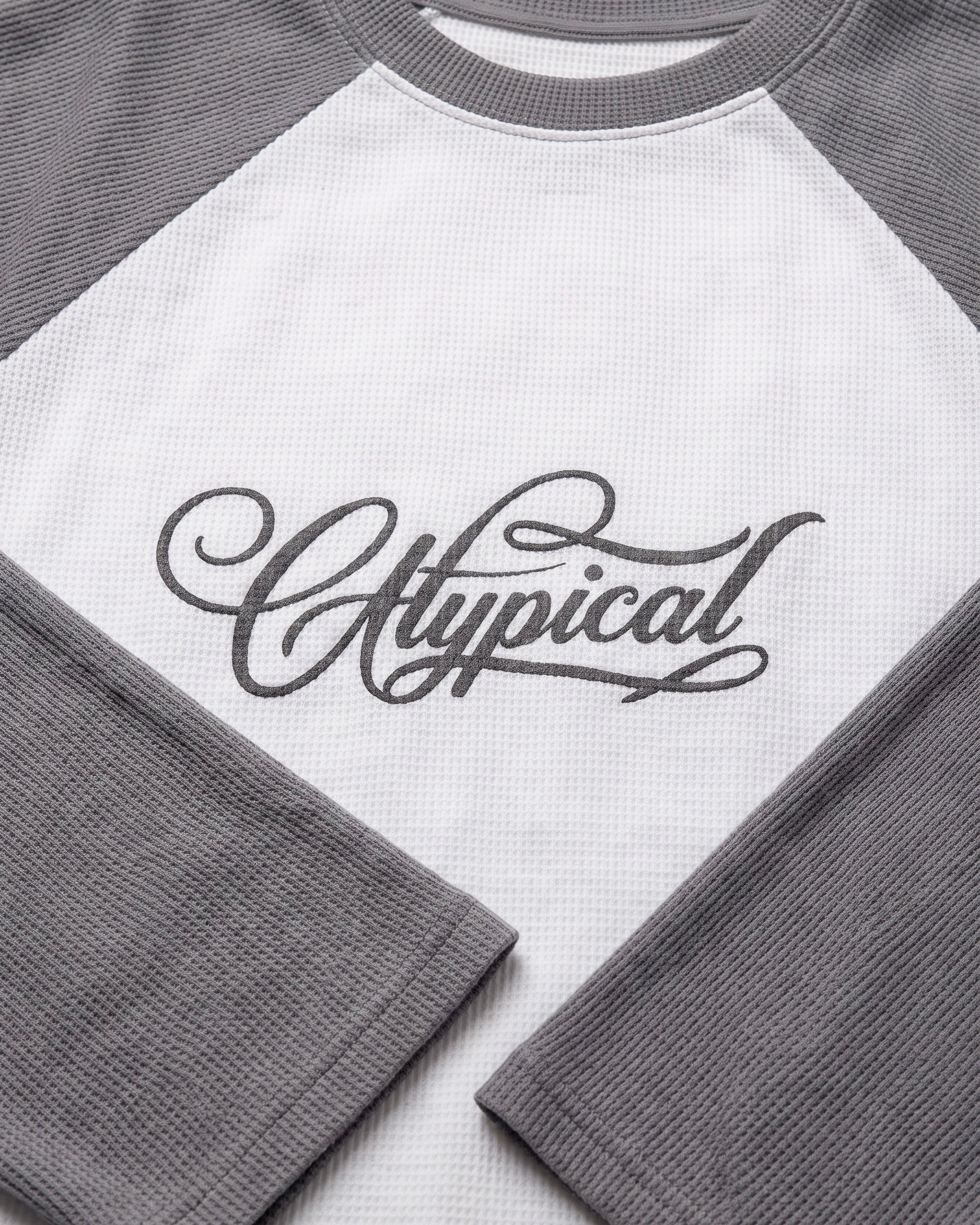 Raglan Waffle Sleeves Grey