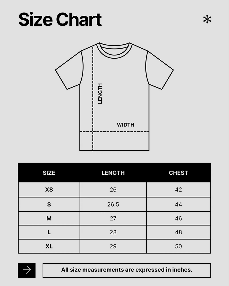 Studio Archive Stripe Shirt size chart