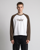 Raglan Waffle Sleeves Brown