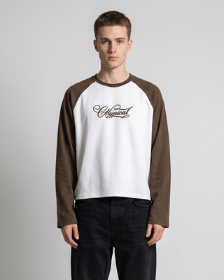 Raglan Waffle Sleeves Brown