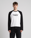 Raglan Waffle Sleeves Black