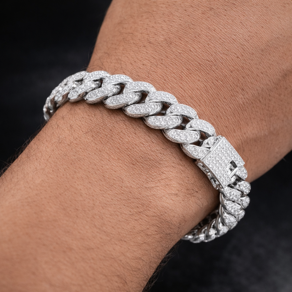 Iced Silver Bracelet