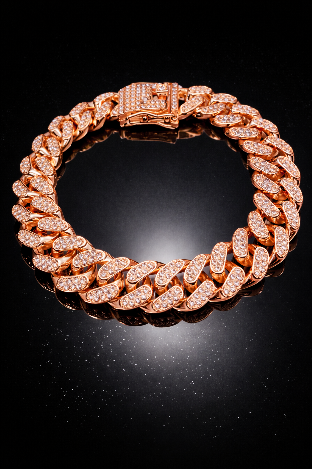 Iced Rose Gold Bracelet