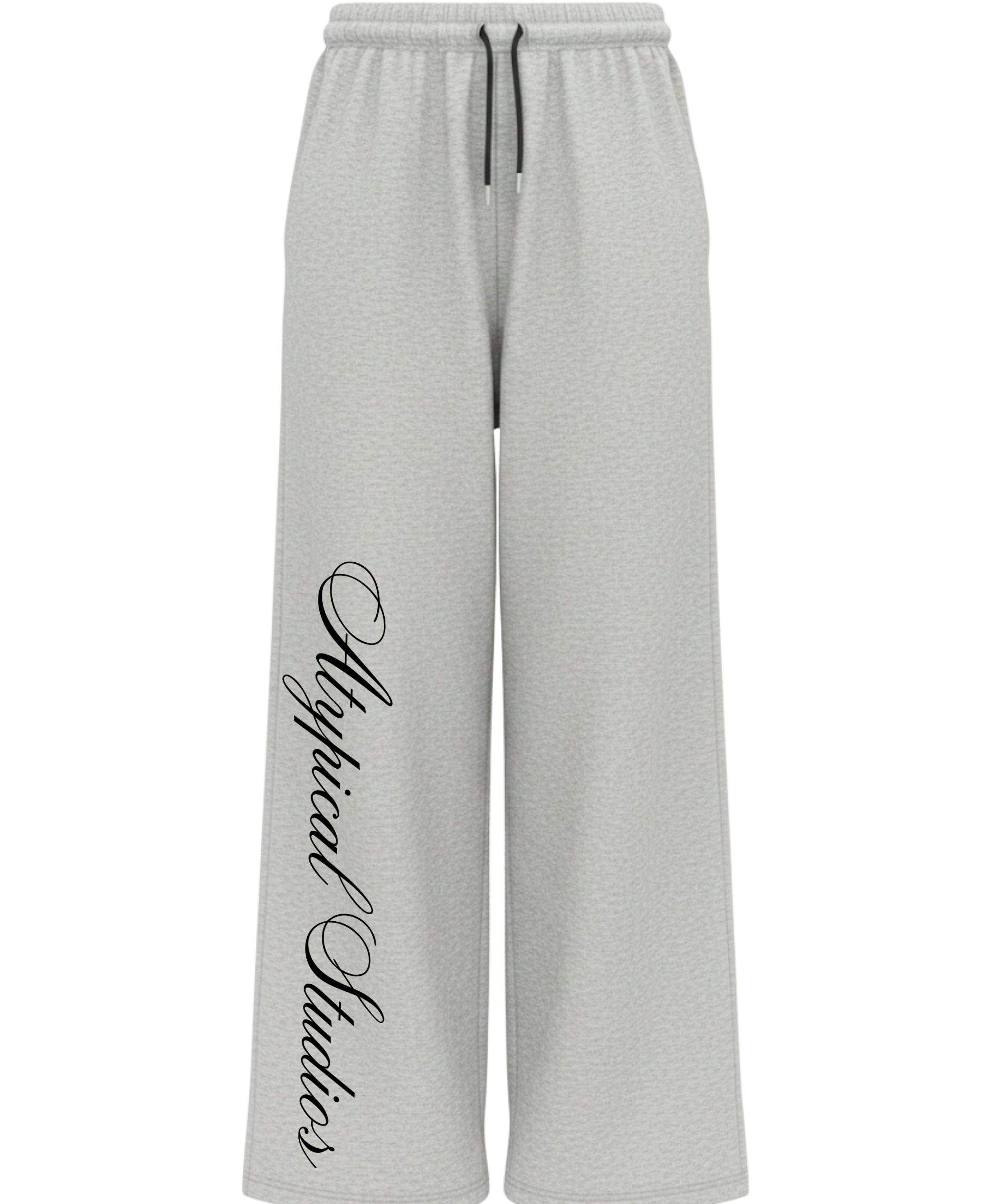 Grey Cotton Joggers Front Design